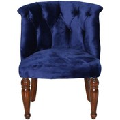 Resim 3A Mobilya Dark Blue Kapitone Midi Berjer 
