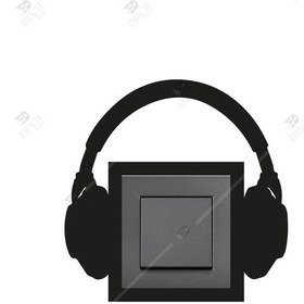 Resim Kulaklık Figürlü Priz Çerçevesi Dekorasyon 