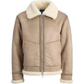 Resim Jack & Jones Jorlıverpool Aviator Jacket Kürklü Yaka Süet Görünümlü Kışlık Erkek Mont Sn Koleksiyonu Açık Kahverengi 