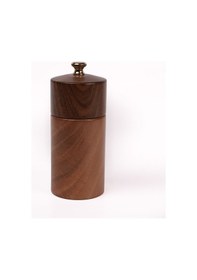Resim Ceviz Ahşap Tuz Ve Karabiber El Değirmeni Öğütücü Grinder 12 Cm Beyaz 