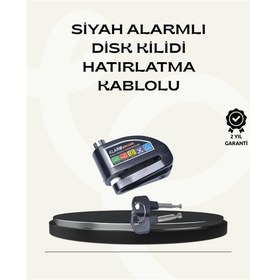 Resim Çift Modlu 110db Alarmlı Disk Kilidi Suya Dayanıklı Çok Renkli 