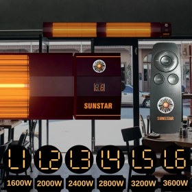Resim Sunstar Halojen Soba Infrared Isıtıcı Kumandalı 3600W 