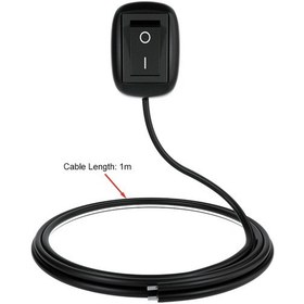 Resim Konesam 12v Araba Mini Anahtarı, Metal Konstrüksiyon, 1 Metre Kablolu, Dayanıklı Ve Kolay Kurulum Siyah 