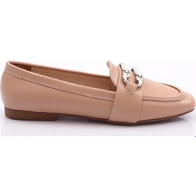 Resim Dgn 5021 Kadin Tokali Loafer 5021-1423-R12632 Ten Rengi 