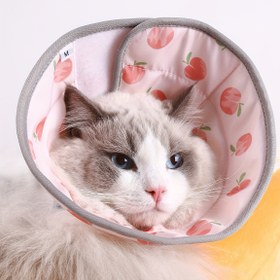 Resim Kediler ve köpekler için 1 adet ayarlanabilir evcil hayvan iyileşme yaka, ısırma ve çizilmeye karşı koruyucu boyun konisi, çekme ipi ile yumuşak koruyucu E-yaka, çiçek desenli, saklaması kolay 