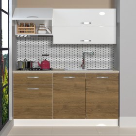 Resim Style 160 MDF Hazır Mutfak Dolabı - Tezgah Dahil - Pera - Beyaz 