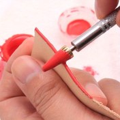 Resim Paslanmaz Çelik Çok Amaçlı Deri Kenar Yağ ve Tutkal Uygulayıcı - DIY El Sanatları için Çok Fonksiyonlu Deri Kenar Mühürleme ve Boyama Aracı 