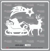Resim EYBA STİCKER noel baba geyikler yılbaşı sticker süs cam yapıştırma 