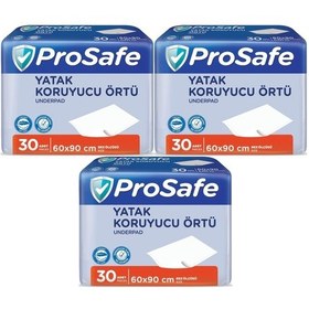 Resim Prosafe Hasta Alt Açma Yatak Koruyucu Örtü 60 90cm 90 Adet 3pk 30 