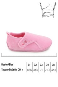 Resim GEZER Kız Çocuk Kışlık PVC Rahat Taban Cırt Cırtlı Ayarlanabilir Ev Okul Kreş Panduf Ayakkabı 