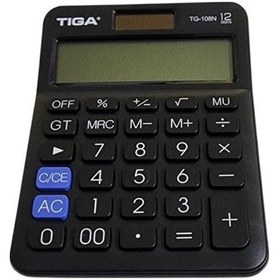 Resim Tiga Tg-108n Masaüstü 12 Haneli Hesap Makinesi Siyah 
