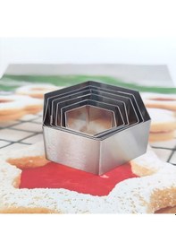 Resim Nar Kalıp Altıgen Kurabiye Kalıbı 6 Lı 