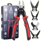Resim 8 İnç 5'li Elektrikçi Pense Seti, Tel Sıyırıcı, Sıkma Aleti, Kablo Kesici & Hat Pensesi - Saklama Kutusu Dahil 