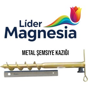 Resim Plaj & Bahçe 40+4 cm Metal Şemsiye Kazığı Sarı 44 cm 