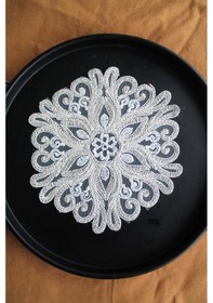 Resim 6 Adet Fransız Tarzı Modern Gold Simli Madame Bardak Altlığı & Ko Altın 