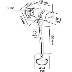 Resim Zaman Ayarlı Pisuvar Musluğu 