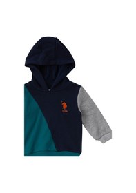 Resim Kapüşonlu Garnili Bebek 2 Li Takım Lacivert 