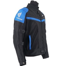 Resim Venom Dynamic Pro Dört Mevsim Korumalı Motosiklet Montu Mavi Siyah 