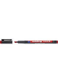 Resim 4'lü Kırmızı Edding 143b Asetat Kalemi 1-3 MM Kırmızı 