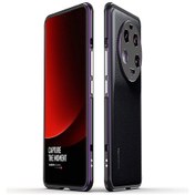 Resim Xiaomi 13 Ultra Anti-çizelge Anti Tele Kılıfı Pu Deri+metal Çerçeve Kamera Lens Kapağı İle İnce Kabuk 