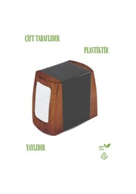 Resim Grimorlife 2 Adet Ahşap Detaylı Çift Taraflı Yaylı Peçetelik Kafe Restaurant Lokanta Büfe Otel Peçetelik Diğer 