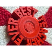 Resim shop En İyi Öğretmen Madalyonu | "BEST TEACHER EVER" 3D Baskı Hediye 