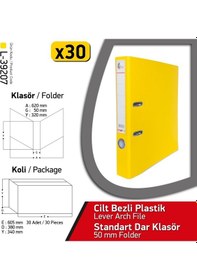 Resim Laçin Klasör Sarı Dar 30 Adet 1 Koli 