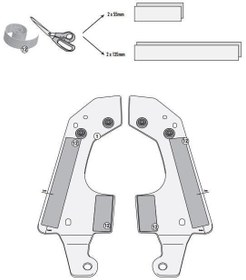 Resim GIVI SR5109 BMW F800GT (13-20) - F800R (09-20) - F800ST (06-16) ARKA ÇANTA TAŞIYICI 