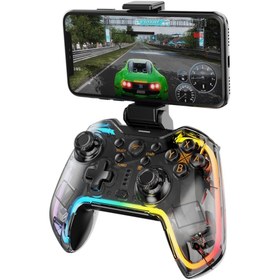 Resim Havit Gamenote G158BT Pro Transparan RGB Gamepad Joystick (Android, IOS, PS3, PS4, Switch,PC Uyumlu) 