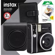 Resim Instax Mini 40 Fotoğraf Makinesi-Çanta-Albüm-20'li Film Seti Siyah 