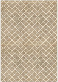 Resim Dijital Kaymaz Yıkanabilir Hasır Görünümlü Salon Halısı Mutfak Halısı Yolluk Kahverengi 