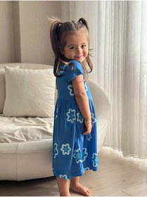Resim Bebekkutusu Yeni sezon kız çocuk %100 pamuklu elbise 