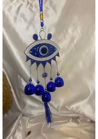 Resim Deprem Zili Çanı Rüzgar Çanı Zili Feng Shui Ejderha Yılı Koruyucu Telkari Göz Nazar Boncuğu Objeli 