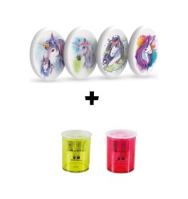 Resim Sg.21 Silka 4 Adet Unicorn Silgi Ve 2 Adet 619 Kalemtraş Seti Kız Öğrenci 