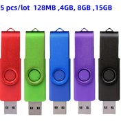 Resim 5 Adet Renkli Klipsli USB Flash Sürücü 