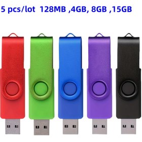 Resim 5 Adet Renkli Klipsli USB Flash Sürücü 