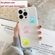 Resim 3 adet Yarı Şeffaf Kedi Pati Reçine Heykelleri - Ev, Partiler, Hanuka, Ramazan, Babalar ve Anneler Günü, Mezuniyet, İç/Dış Mekan Kullanımı için Şenlikli Hayvan Baskılı Dekor | Eğlenceli Tasarım | Dayanıklı Kedi Dekorasyonu, Kedi Dekoru, Oda Dekoru için Mükemmel 