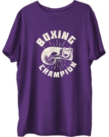 Resim TOP GLORY Boxing Baskılı Penye Boks Sporcu T-shirt 