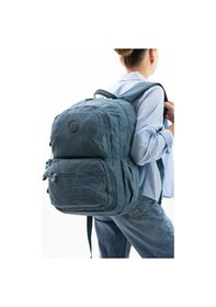 Resim Baginn Kadın Sırt Çantası Hafif Kumaş Çok Cepli Kabin Boy Seyahat Çantası 43 30 Cm Unisex Okul Çantası Mavi 