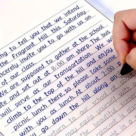 Resim 3D İtalik İngilizce Kaligrafi Pratik Kitabı - Günlük Ofis Kullanımı İçin Tam Alfabe & Kelimelerle Yeniden Kullanılabilir Yazı Kopya Kitabı 
