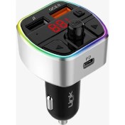 Resim Linktech Fm Transmitter - Premium 38W Üç Girişli 5.0 Bluetooth Fm Transmitter - Çakmaklıktan Müzik Dinleme 