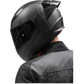 Resim Ls2 Rapid Takaroa Siyah Vizör Ve Race Siperlikli Kask Mat Siyah 