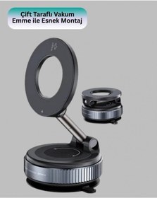 Resim Manyetik Araç Telefon Tutucu 360 Derece Dönebilen Vakumlu Stand Çok Renkli 