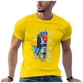 Resim Snapbuy Ufo Robot Goldrake Pamuk Tişört - Rahat Sıfır Yaka Bluz, Büyük Boyyellowerkek Yellow 