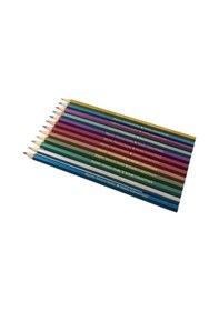 Resim Bigpoint 12 Renk Metalik Kuru Boya Kalem Seti 