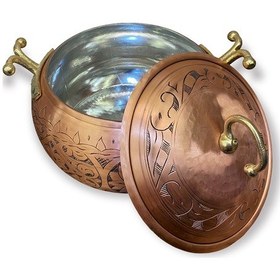 Resim İşlemeli Bakır Karpuz Güveç No:3 Bakır - Siyah 