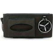 Resim Dashanshop Siyah 1 Adet Pu Deri Çok Fonksiyonlu Araç Kolçak Saklama Organizeri Bardak Ve Peçetelik 