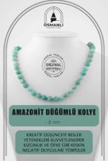 Resim OSMANLI DOĞAL TAŞ Amazonit 8 Mm Düğümlü Doğal Taş Kolye 