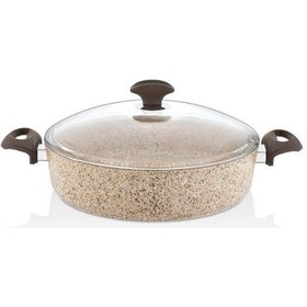 Resim Falez Creamy Granit Tencere Basık Pilav Tenceresi 26 CM 