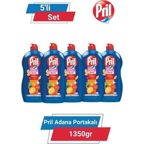 Resim Pril Adana Portakalı Kokulu Sıvı Bulaşık Deterjanı 5 x 1350 G 